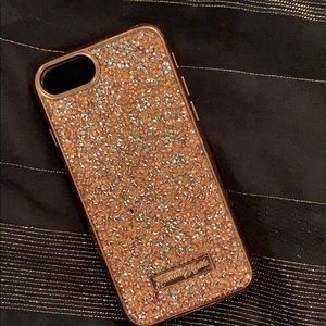 iPhone 8 gold glitter case